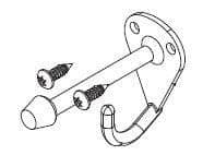 Bradley HDWP-Z0011 Toilet Partition Coat Hook Kit, In-Swing, Plastic